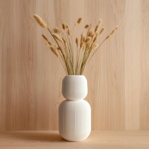 3D Printed Geometric Vase | Modern Decorative Vase for Dried Flowers | Minimalist Home Accent | Unique 3D Print Home Decor