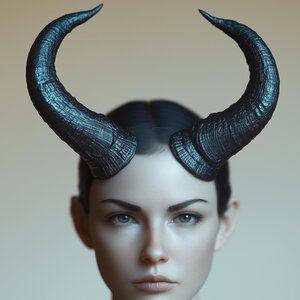 Curved Horns Headpiece | 3D Printed Demon Horns | Fantasy Cosplay Horns | Gothic Costume Horns | Witchcraft Headdress | Halloween Horns