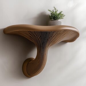 Mushroom Shelf | Floating Wall Shelf Fungi Wall Decor | 3D Printed Modern Home Accent Unique Wall Mounted Shelf | Boho Shelf Room Decor