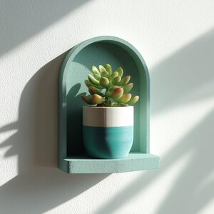3D Printed Wall Shelf | Small Plant Display Shelf | Meditation Altar Shelf | Mini Shelf | Aesthetic Boho Room Wall Hanging Decor