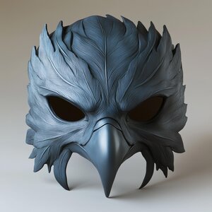 3D Printed Raven Mask | Gothic Bird Warrior Mask | Plague Doctor Cosplay Fantasy Beak Mask | Dark Mystic Mask Halloween Mask | LARP Costume