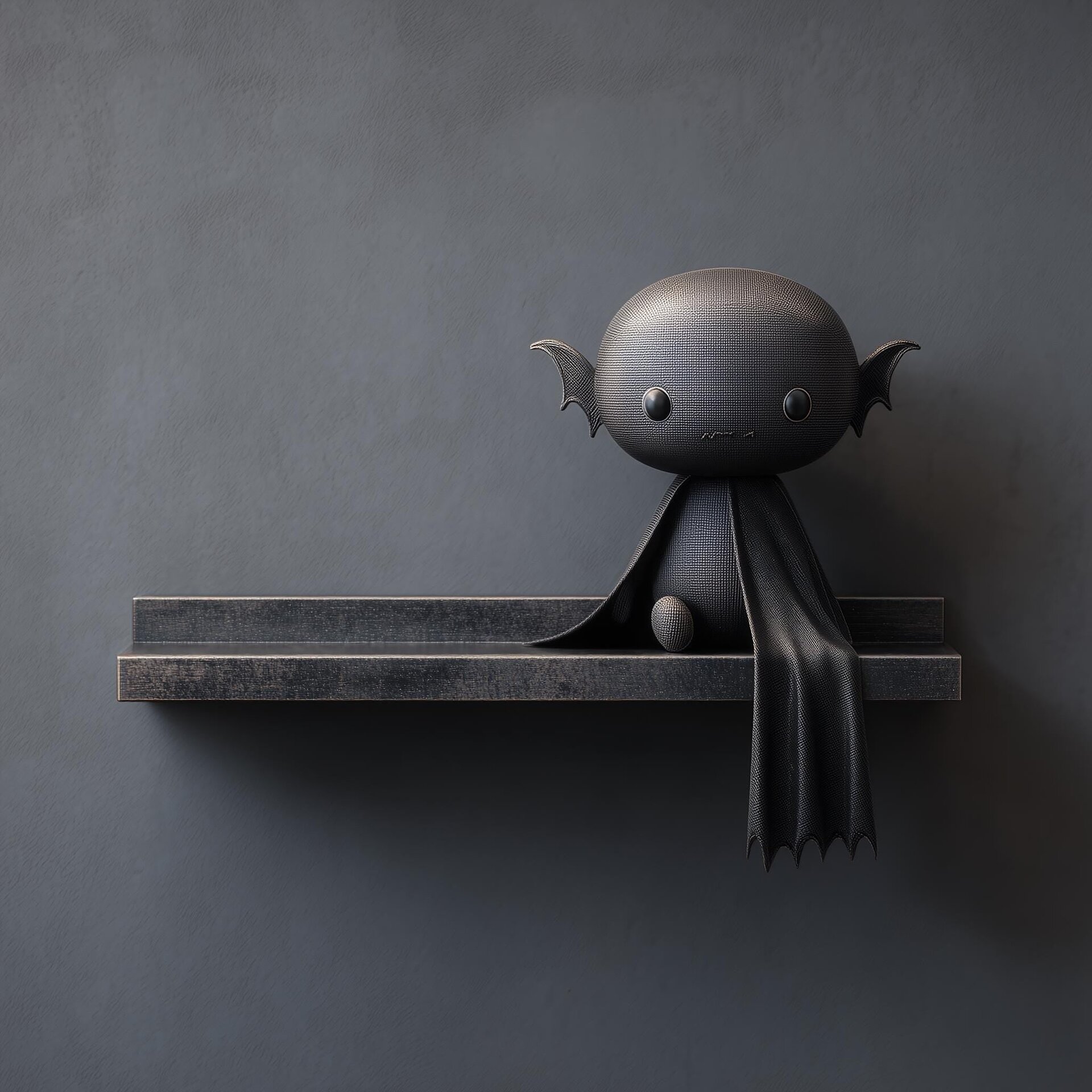 3D Printed Vampire Bat Wall Shelf | Cute Dark Fantasy Floating Ledge | Gothic Room Decor Accent for Bedroom Gaming Setup and Office Decor