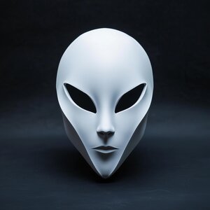 Alien Mask | Sci-Fi Cosplay Futuristic Space Mask | 3D Printed Minimalist Extraterrestrial Mask | Cyberpunk Face Mask | Space Horror Mask