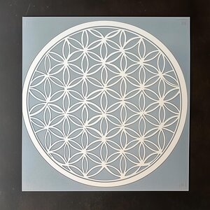 Flower of Life Stencil | 3D Printed Sacred Geometry Stencil | DIY Wall Painting Stencil | Home Decor Stencil | Reusable Craft Stencil