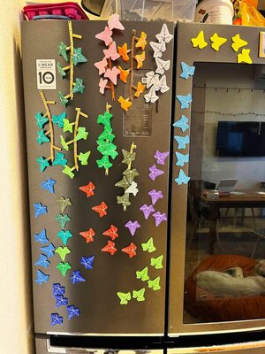 Custom Color Ivy Fridge Magnet | Articulated Magnetic Vine Decor | Flexible Climbing English Ivy for Fridge | 3D Printed Magnetic Organizer