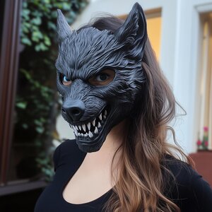 Werewolf Cosplay Mask | 3D Printed Horror Mask | Halloween Costume Mask | Scary Wolf Mask | Gift for Him | Full Face Masks