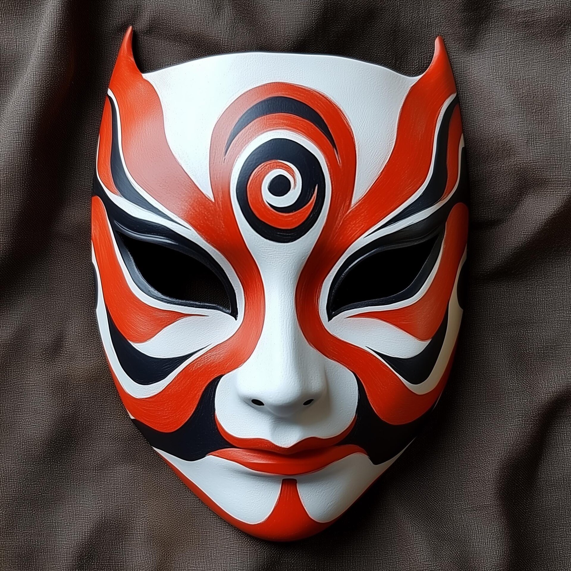 Ninja Cosplay Japanese Fox Warrior Mask | 3D Printed Samurai Anime Inspired Mask | Demon Warrior Halloween Cosplay Mask | Shinobi Mask