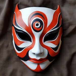 Ninja Cosplay Japanese Fox Warrior Mask | 3D Printed Samurai Anime Inspired Mask | Demon Warrior Halloween Cosplay Mask | Shinobi Mask