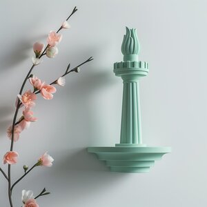 3D Printed Liberty Torch Wall Decor | Modern Minimalist Statue Inspired Design | Unique Contemporary Home Accent for Creative Interiors