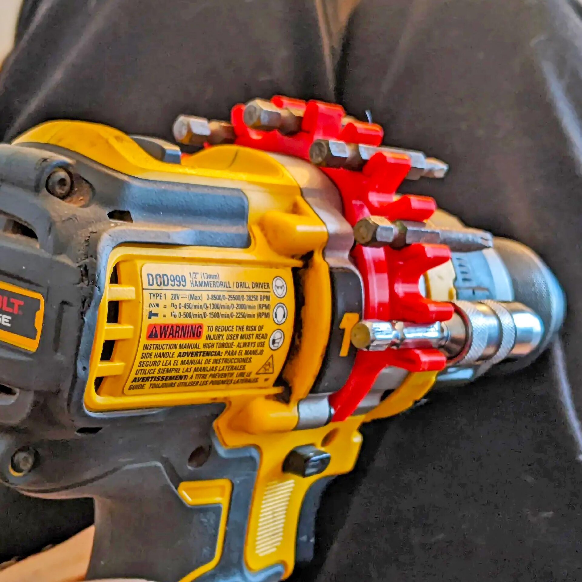 Drill Bit Holder Clip | 3D Printed Drill Accessory | Secure Bit Organizer for Power Tools | Compact Drill Bit Storage