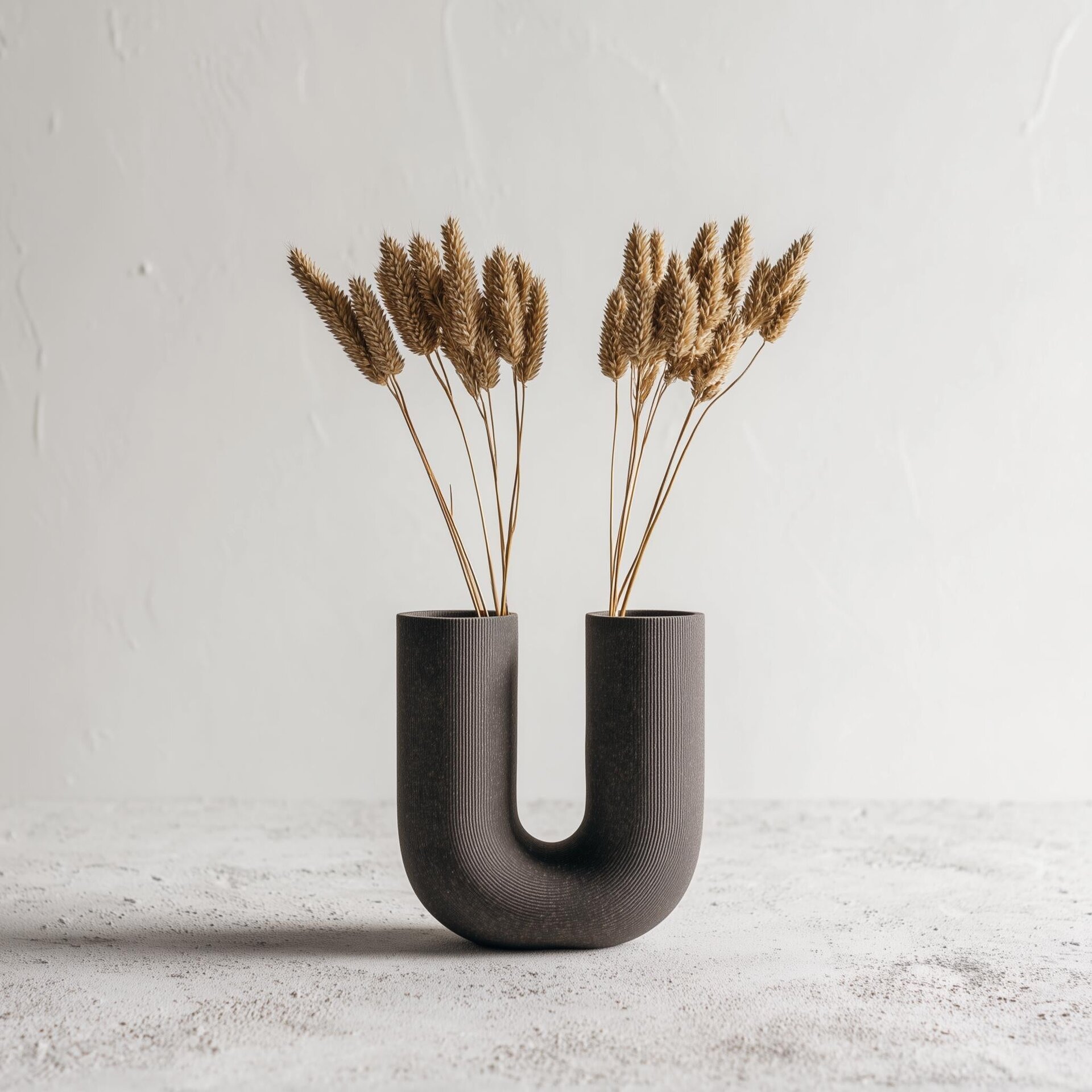 3D Printed U Shaped Vase | Modern Sculptural Vase Minimalist PLA Plastic Vase | Decorative Vase for Dried or Fresh Flowers Unique Home Decor