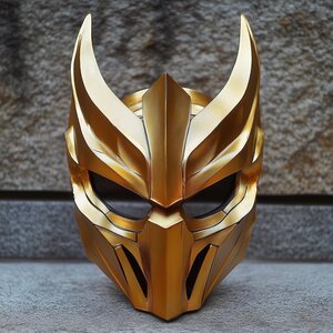 Warrior Samurai Demon Mask | 3D Printed Fantasy Battle Cosplay Armor Mask | Mythical Medieval Knight Mask | Halloween Futuristic Mask