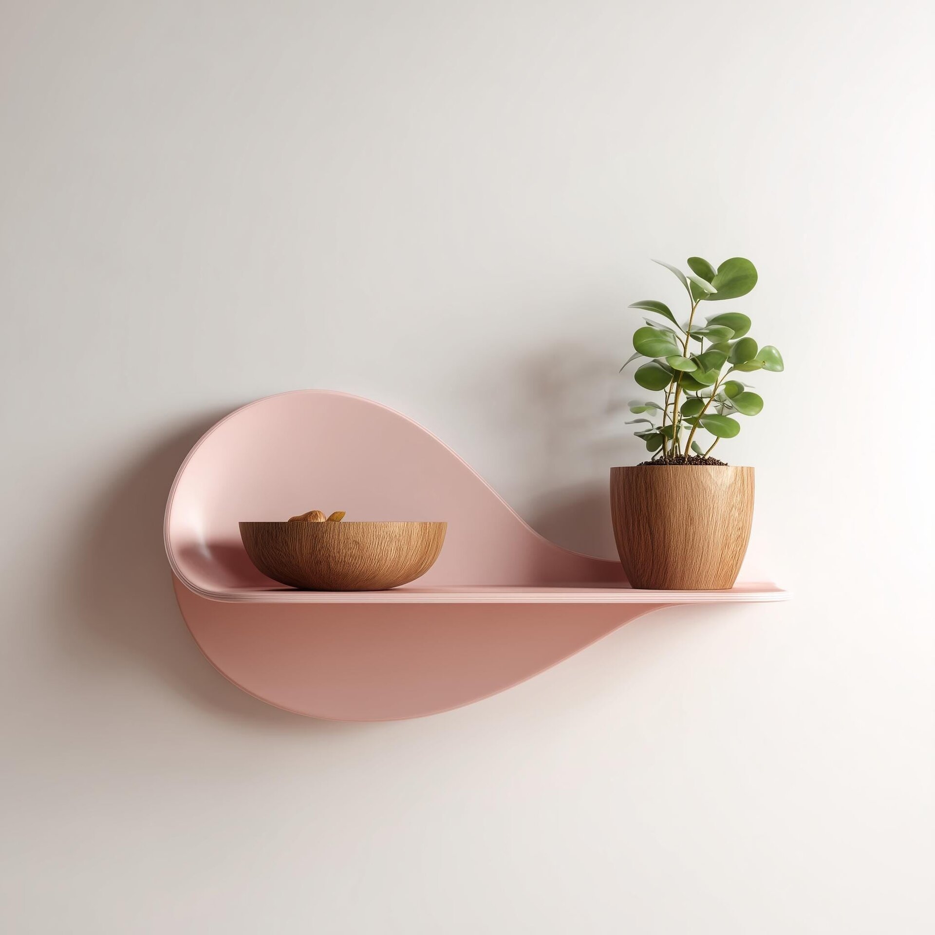 3D Printed Decorative Wall Shelf | Abstract Wavy Shelf | Modern Plant Display Shelf | Minimalist Floating Shelf | Unique Wall Decor