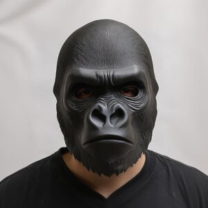 Gorilla Face Mask | 3D Printed Mask for Costume & Cosplay | Realistic Animal Mask | Funny Halloween Mask | Unique Jungle Party Prop