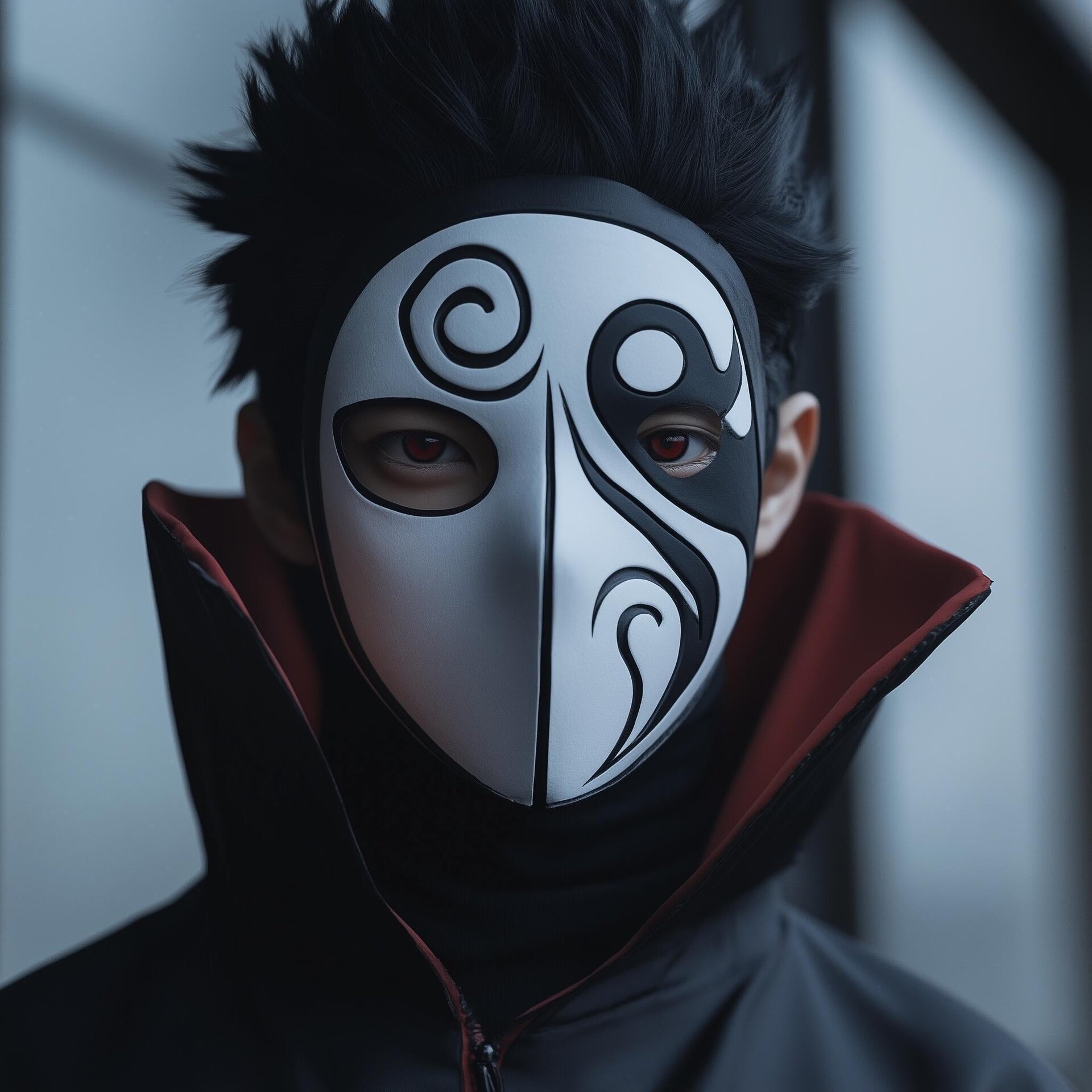 Anime Inspired Cosplay Mask | Swirl Design | Fantasy Costume Mask for Conventions, Cosplay, Photoshoots, Halloween, and Roleplay