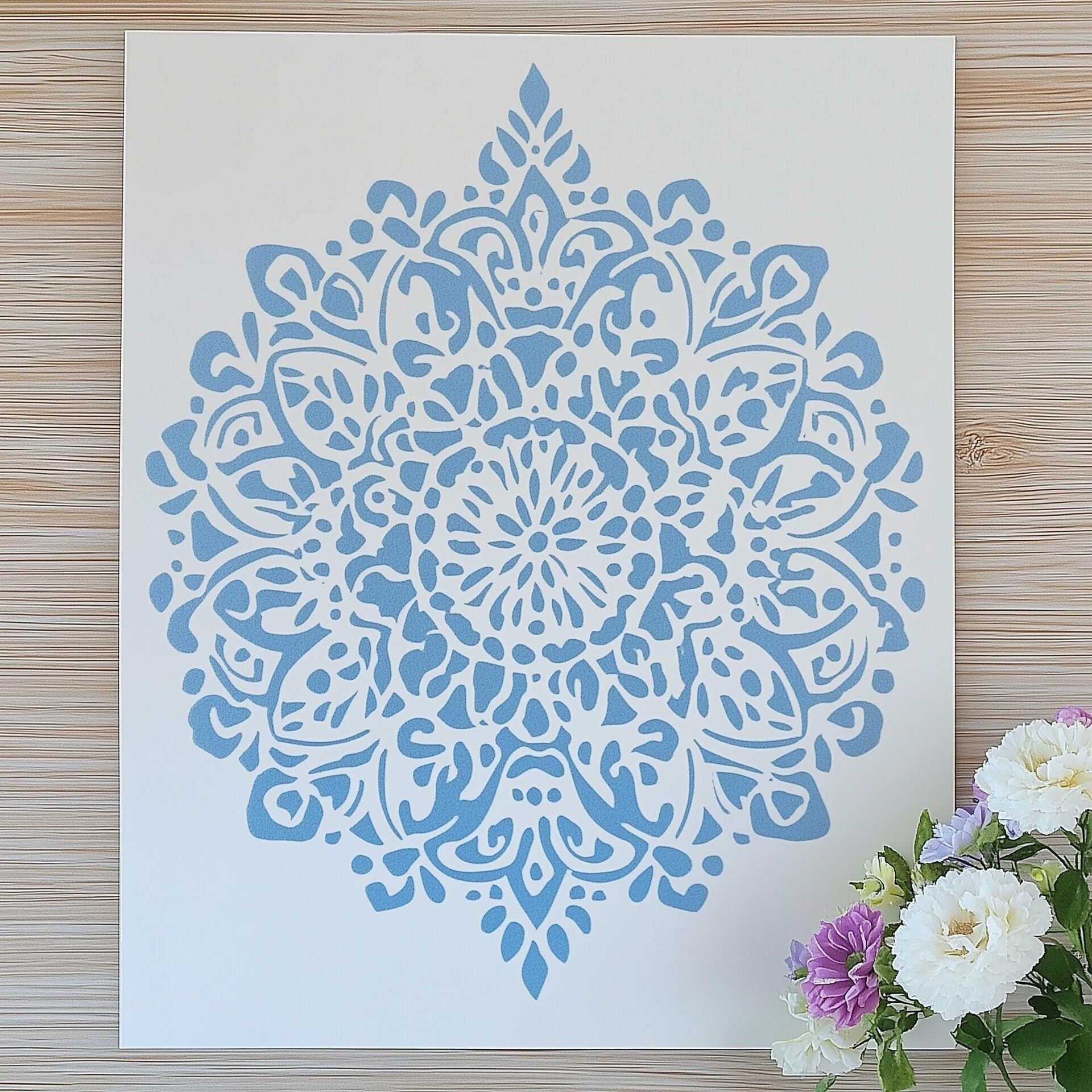 Mandala Stencil | 3D Printed Craft Stencil | DIY Wall Painting Stencil | Scrapbooking Stencil | Reusable Pattern Stencil Home Decor Stencil