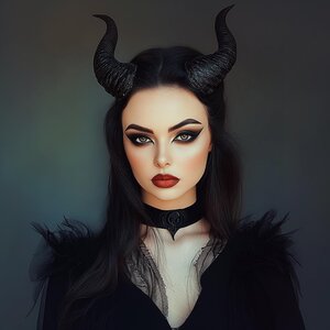 Gothic Demon Horns | 3D Printed Costume Horns | Cosplay Headpiece | Halloween Horns | Fantasy Cosplay Accessories | Black Devil Horn
