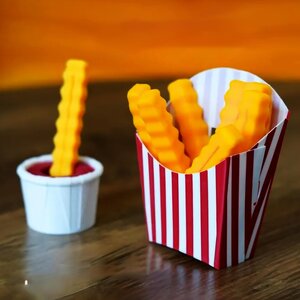 French Fry Snack Sealers | 3D Printed Kitchen Bag Clips | Fun Ketchup Cannon Snack Stealers | Pantry Organization Clips | Unique Food Gift
