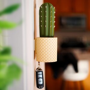 SpiKey Cactus Key Holder | Fun Wall Mounted Key Rack | 3D Printed Key Organizer | Unique Entryway Decor | Cool Key Storage Housewarming Gift