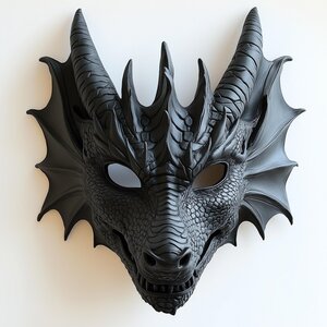 3D Printed Dragon Mask Fantasy Cosplay Mask | Mythical Creature Costume | Adjustable Fit | LARP & Renaissance Fair Mask Gothic Warrior Mask