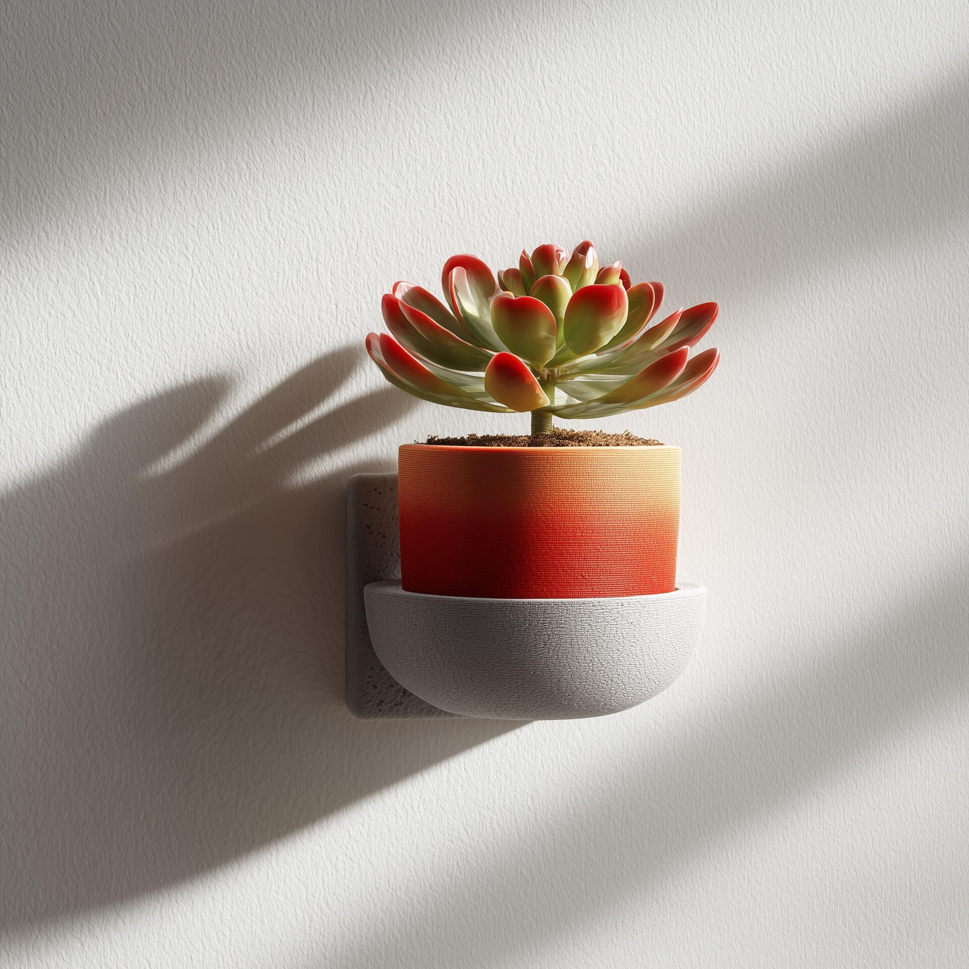 3D Printed Mug Flowerpot Shelf | Decorative Wall Mounted Shelf | Modern Shelf for Plants | Minimalist Home Accent | Unique Wall Decor