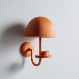 3D Printed Mushroom Sconce Candle Holder | Minimal Floating Dome Shelf Accent | Modern Wall Decor Piece for Cozy Bedroom Hallway and Home